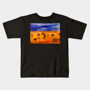 Emus in the outback. Kids T-Shirt